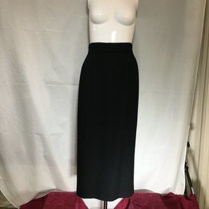 Enrico Fratelli Pencil Wool Midi Pencil Skirt Black Size 4